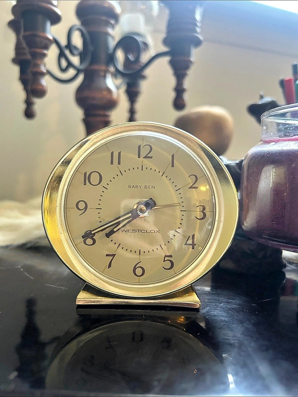 Westclox Baby Ben Alarm Clock Vintage Gold Clock Mid Century Modern
